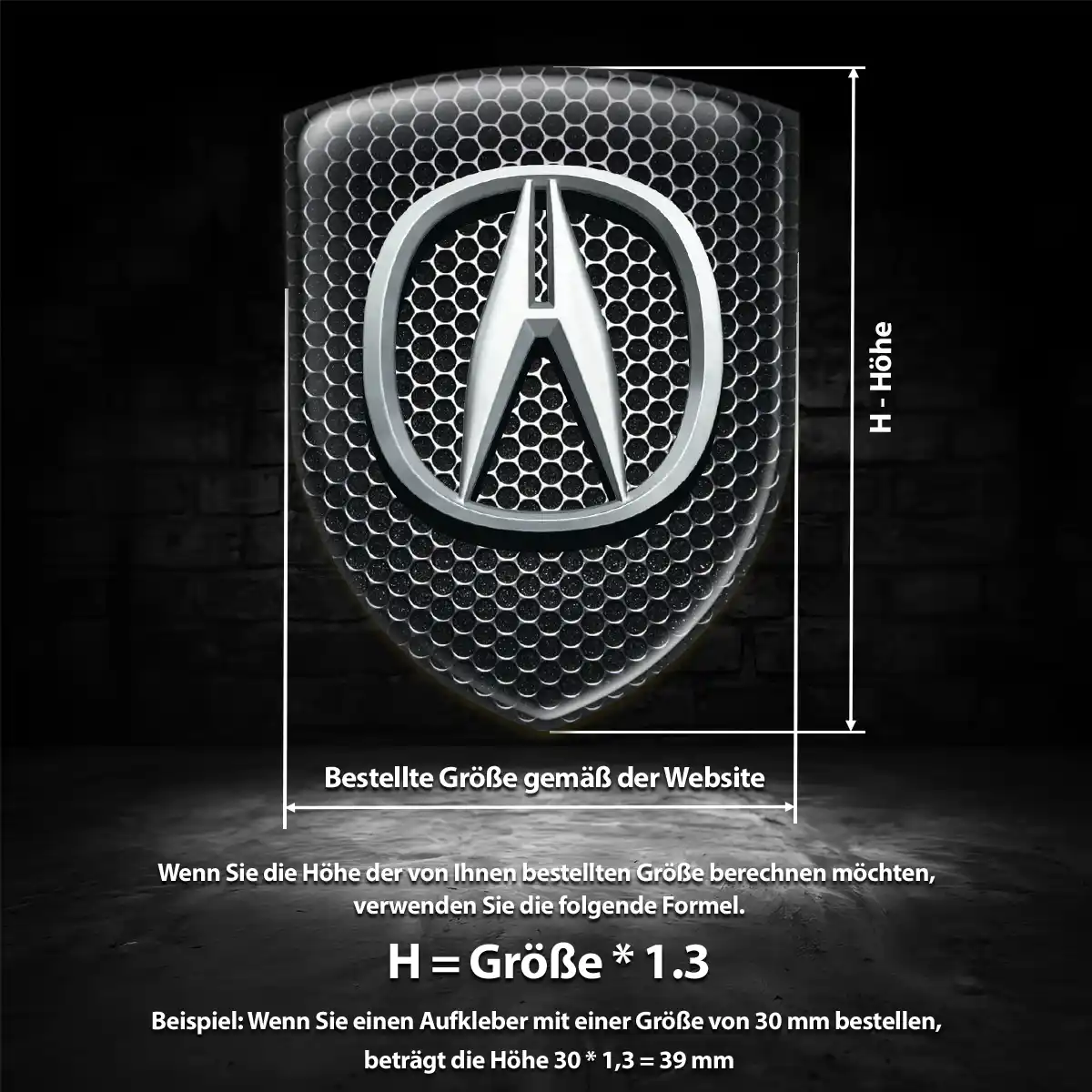 Acura Wappen Emblem Premiumqualität