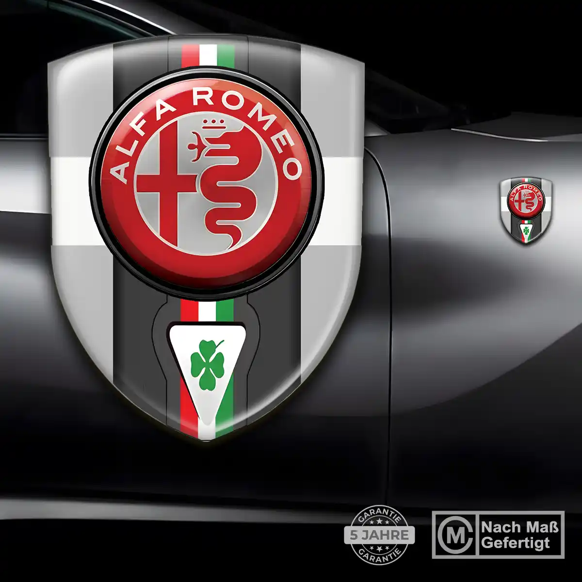 Alfa Romeo 3D Gel Aufkleber Auto Premium-Edition