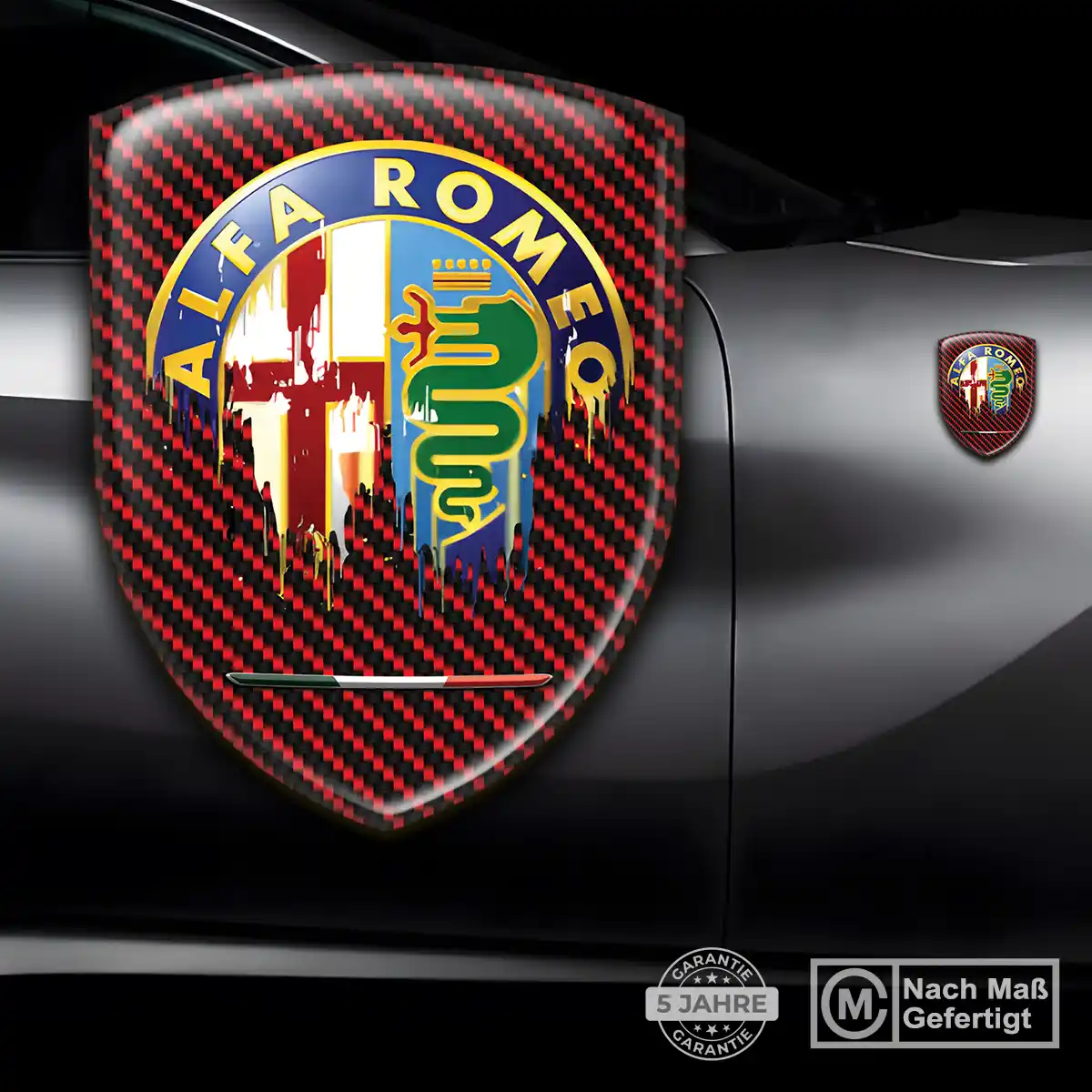 Alfa Romeo 3D Gel Aufkleber Auto Premiumqualität