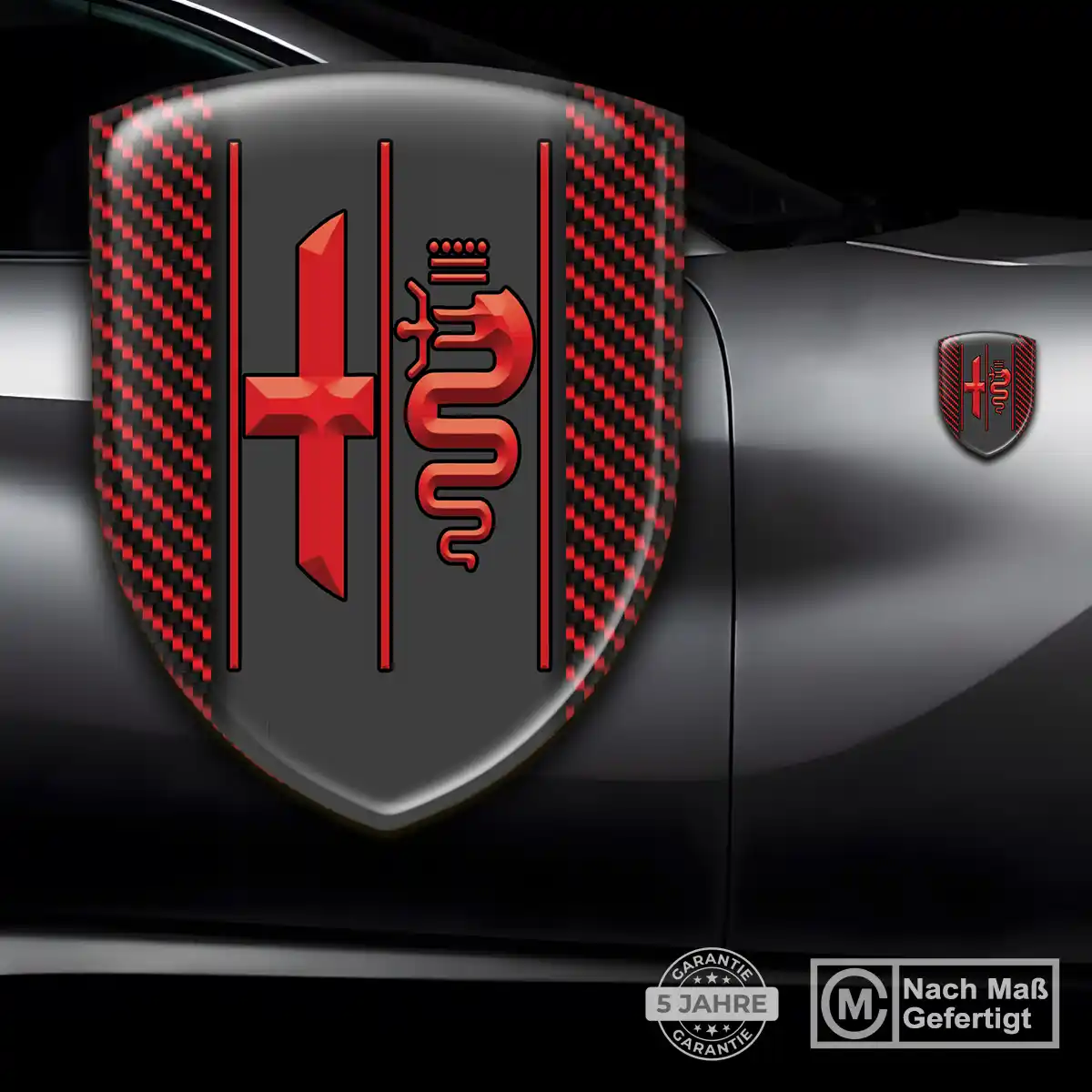 Alfa Romeo 3D Gel Aufkleber Auto Stilvolles Design