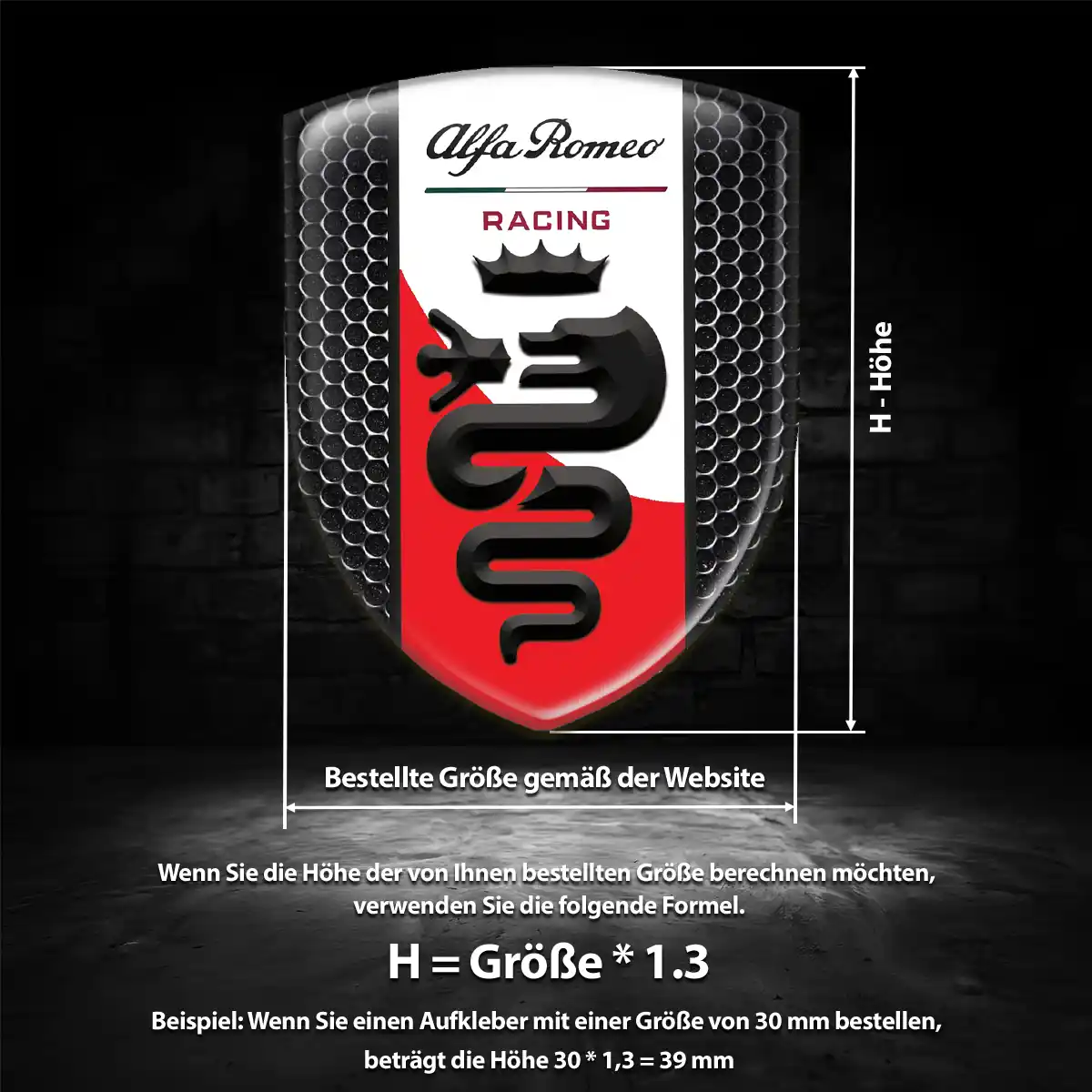 Alfa Romeo 3D Gel Aufkleber Emblem Auto Hohe Qualität