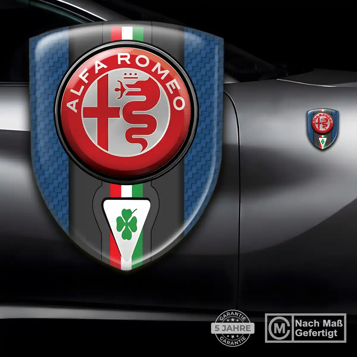 Alfa Romeo 3D Gel Aufkleber Emblem Auto Limitierte Auflage
