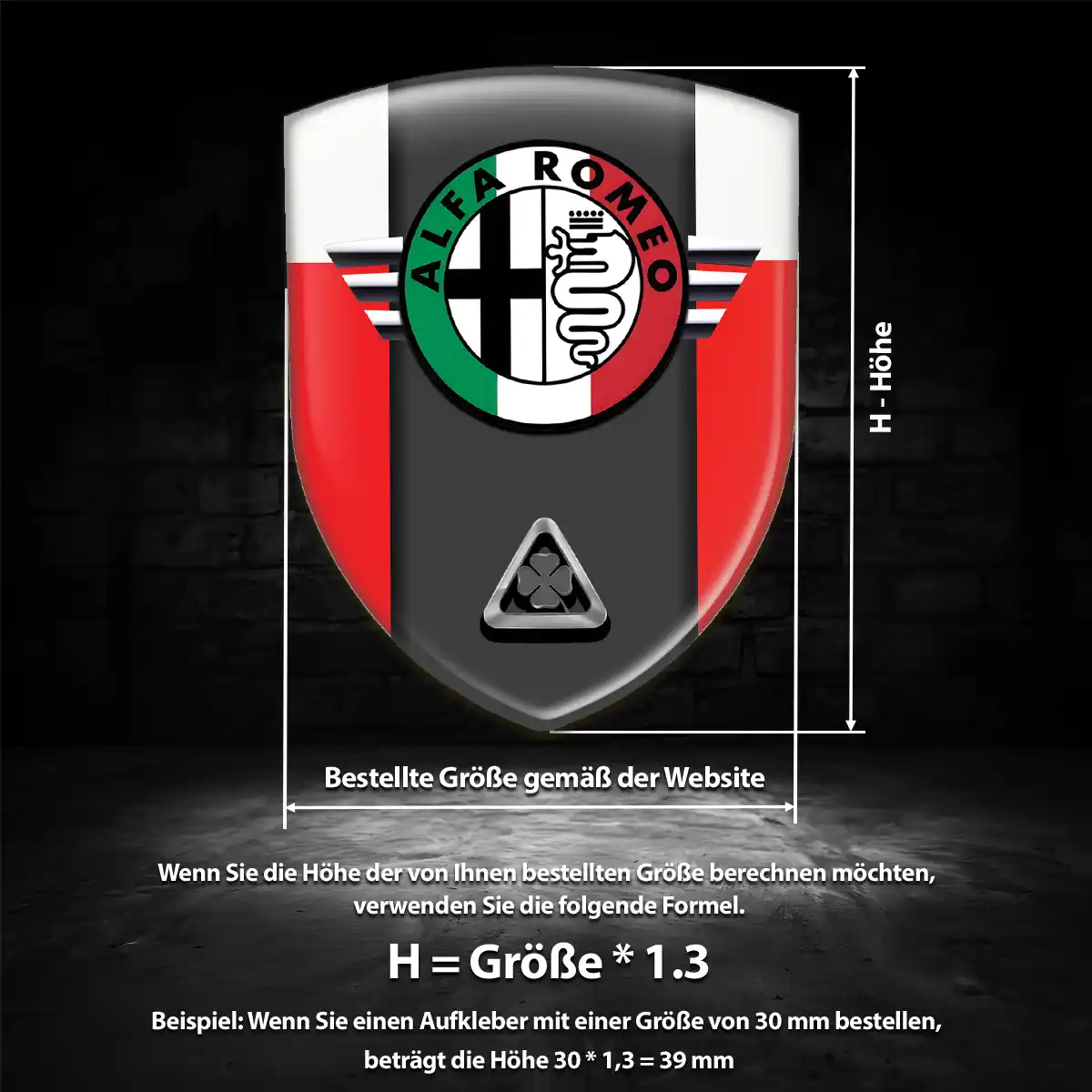 Alfa Romeo 3D Gel Aufkleber Emblem Auto Luxus-Edition