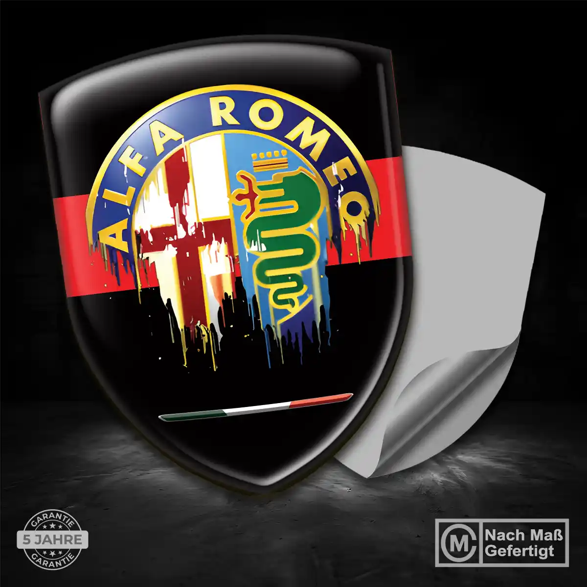 Alfa Romeo 3D Gel Aufkleber Emblem Auto Premium-Edition