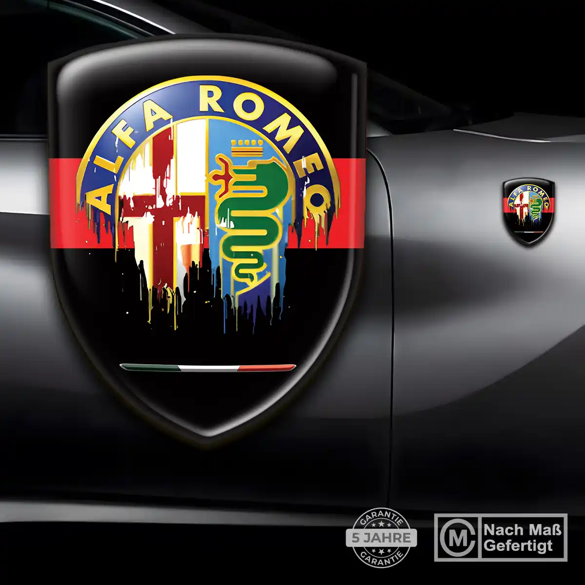 Alfa Romeo 3D Gel Aufkleber Emblem Auto Premium-Edition