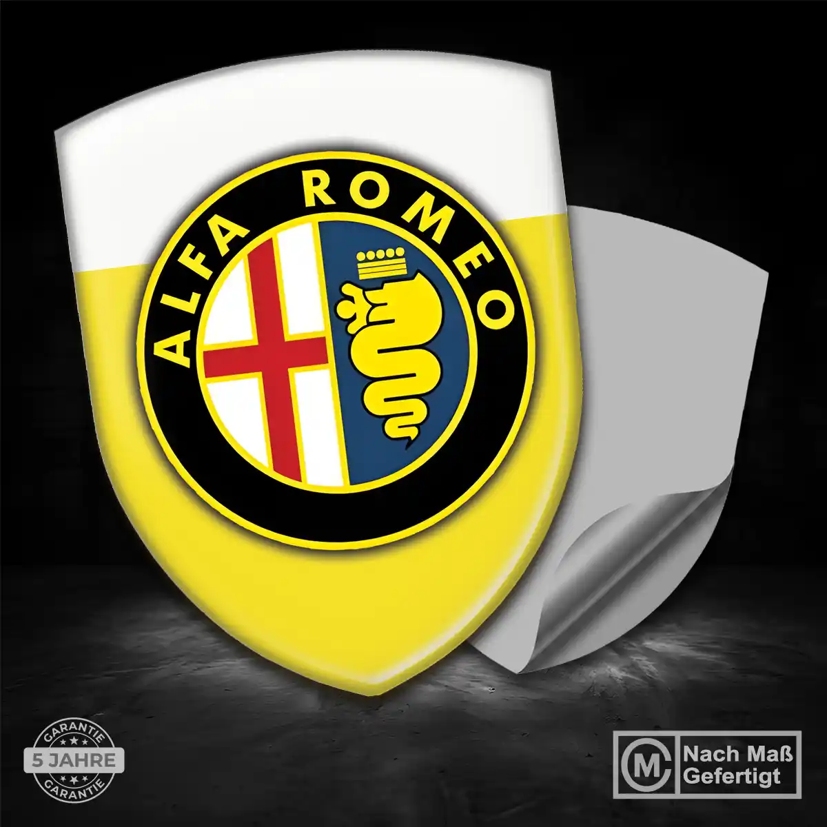 Alfa Romeo 3D Gel Aufkleber Emblem Auto Premiumqualität