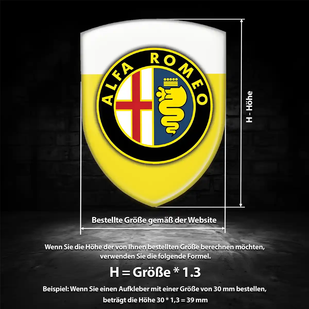 Alfa Romeo 3D Gel Aufkleber Emblem Auto Premiumqualität