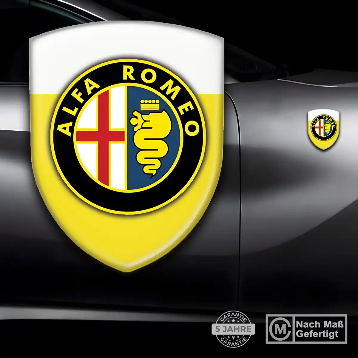 Alfa Romeo 3D Gel Aufkleber Emblem Auto Premiumqualität