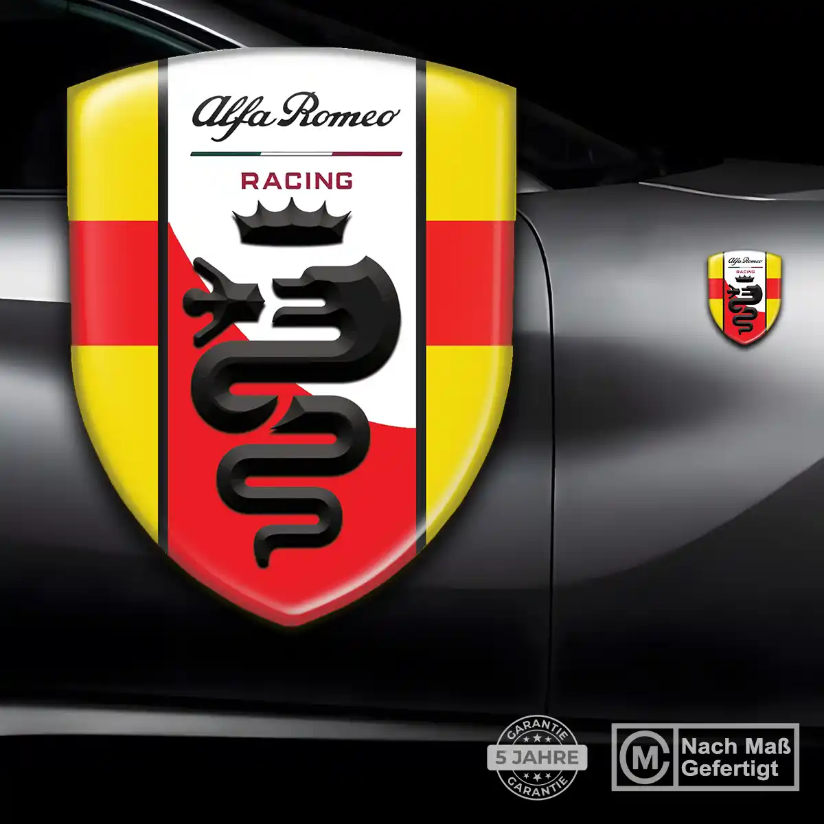 Alfa Romeo 3D Gel Aufkleber Emblem Auto Stilvolles Design
