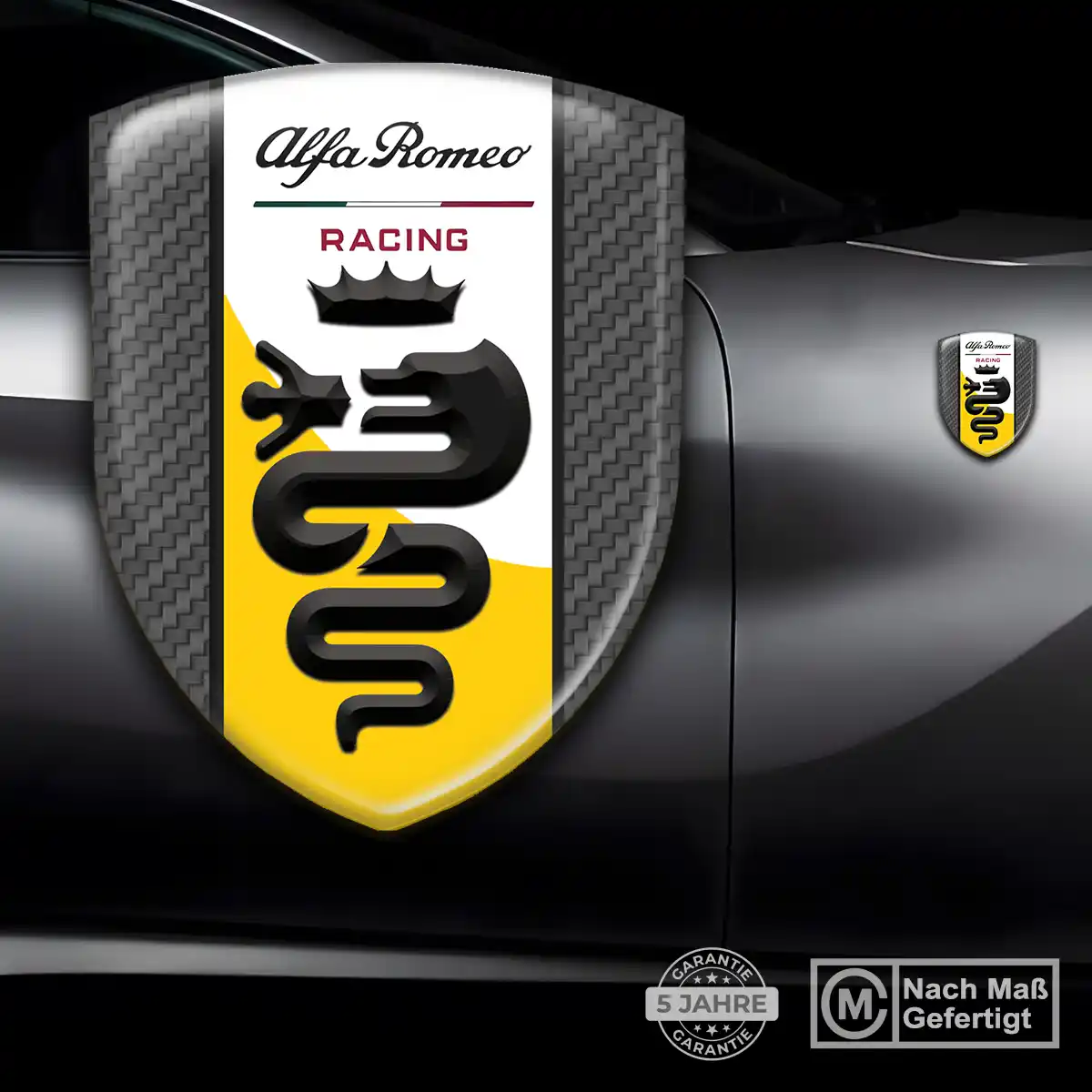 Alfa Romeo 3D Gel Aufkleber Emblem Hochwertiges Harz