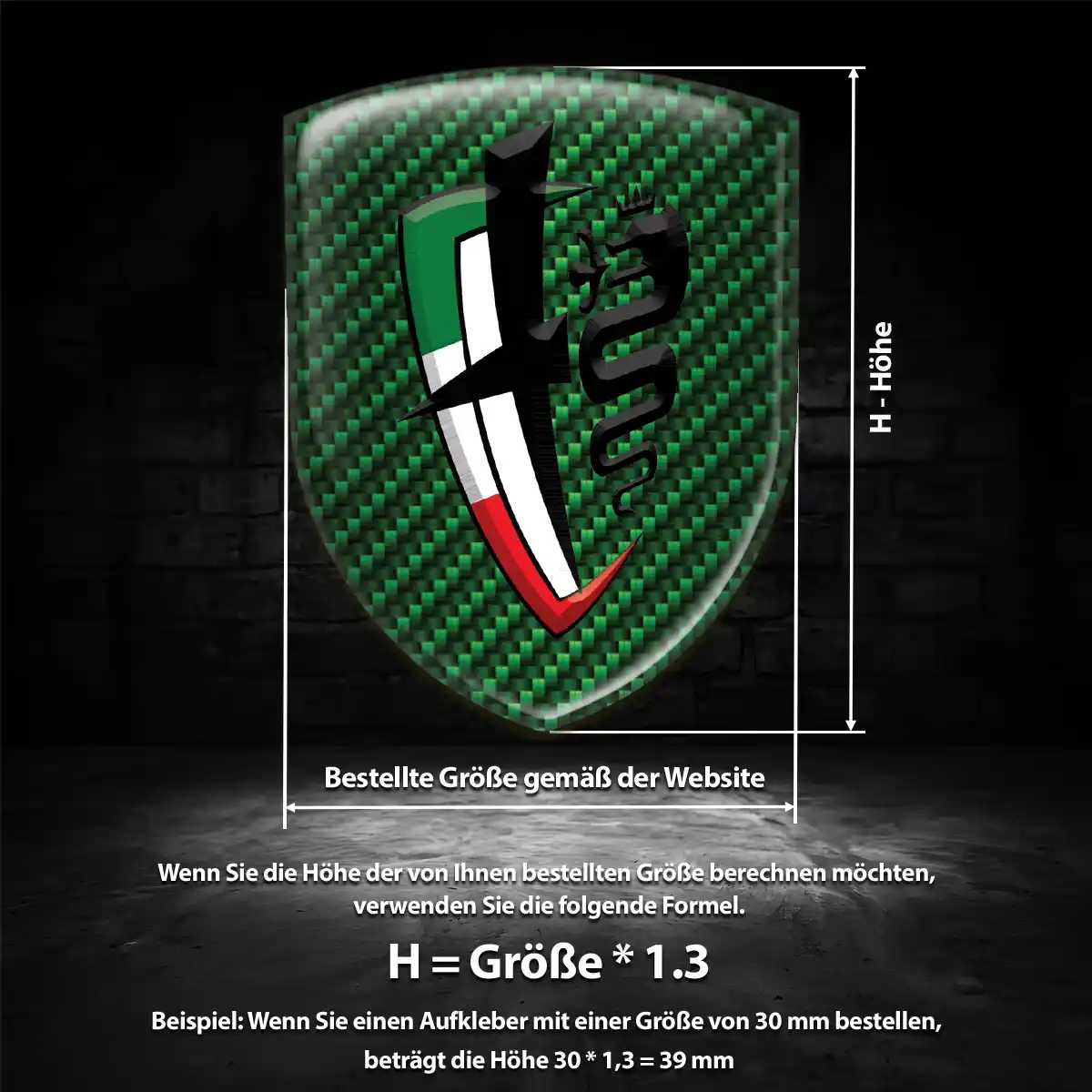 Alfa Romeo 3D Gel Aufkleber Emblem Hohe Qualität