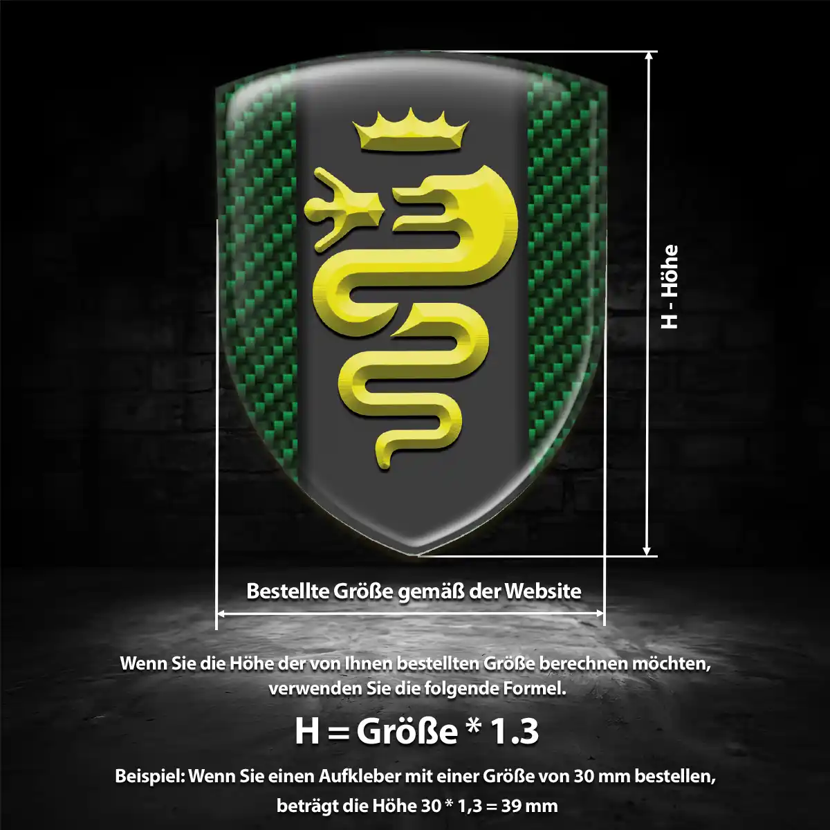 Alfa Romeo 3D Gel Aufkleber Emblem Limitierte Auflage