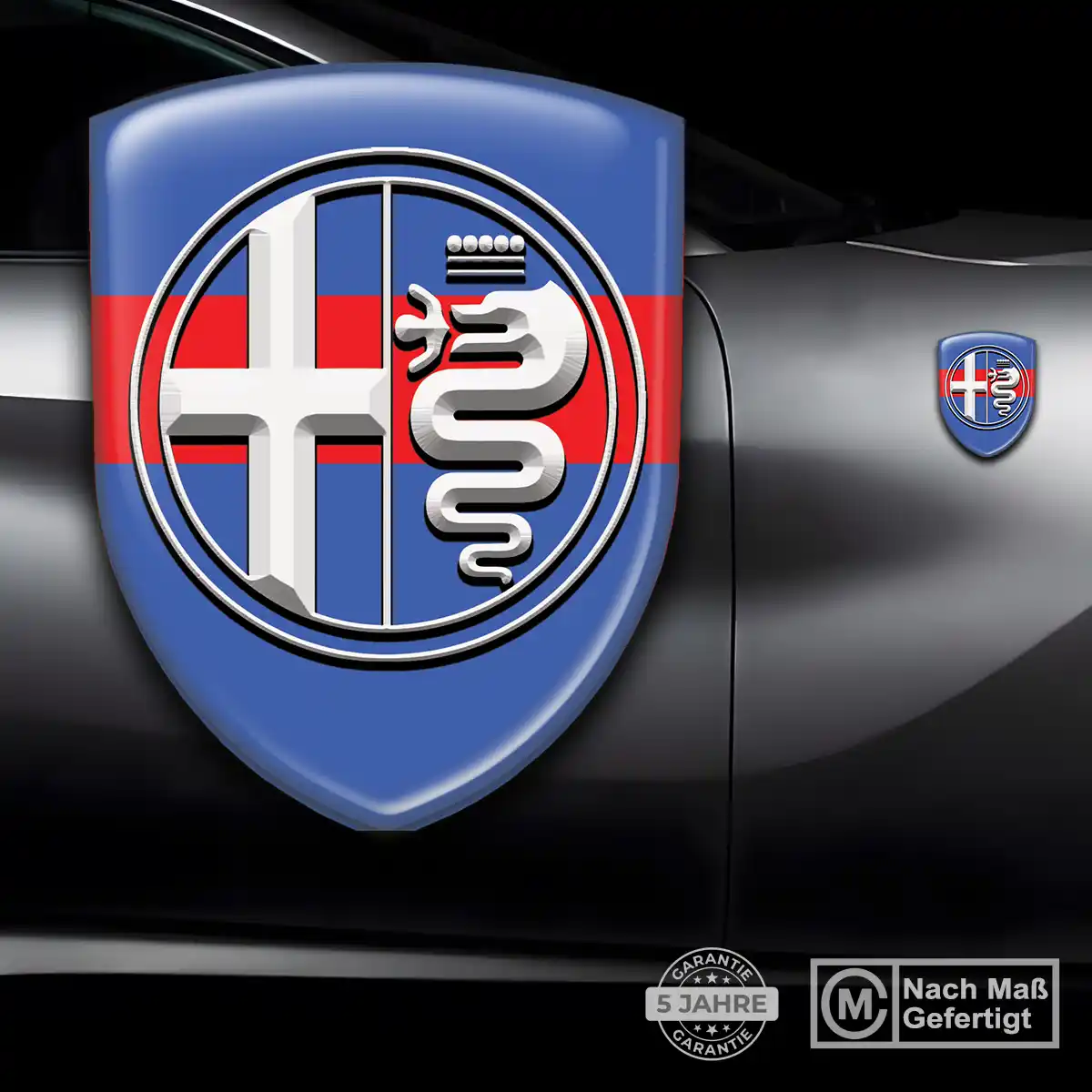 Alfa Romeo 3D Gel Aufkleber Emblem Luxus-Edition