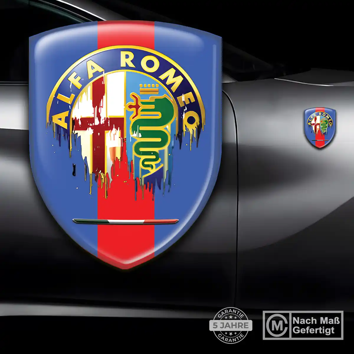 Alfa Romeo 3D Gel Aufkleber Emblem Premiumqualität