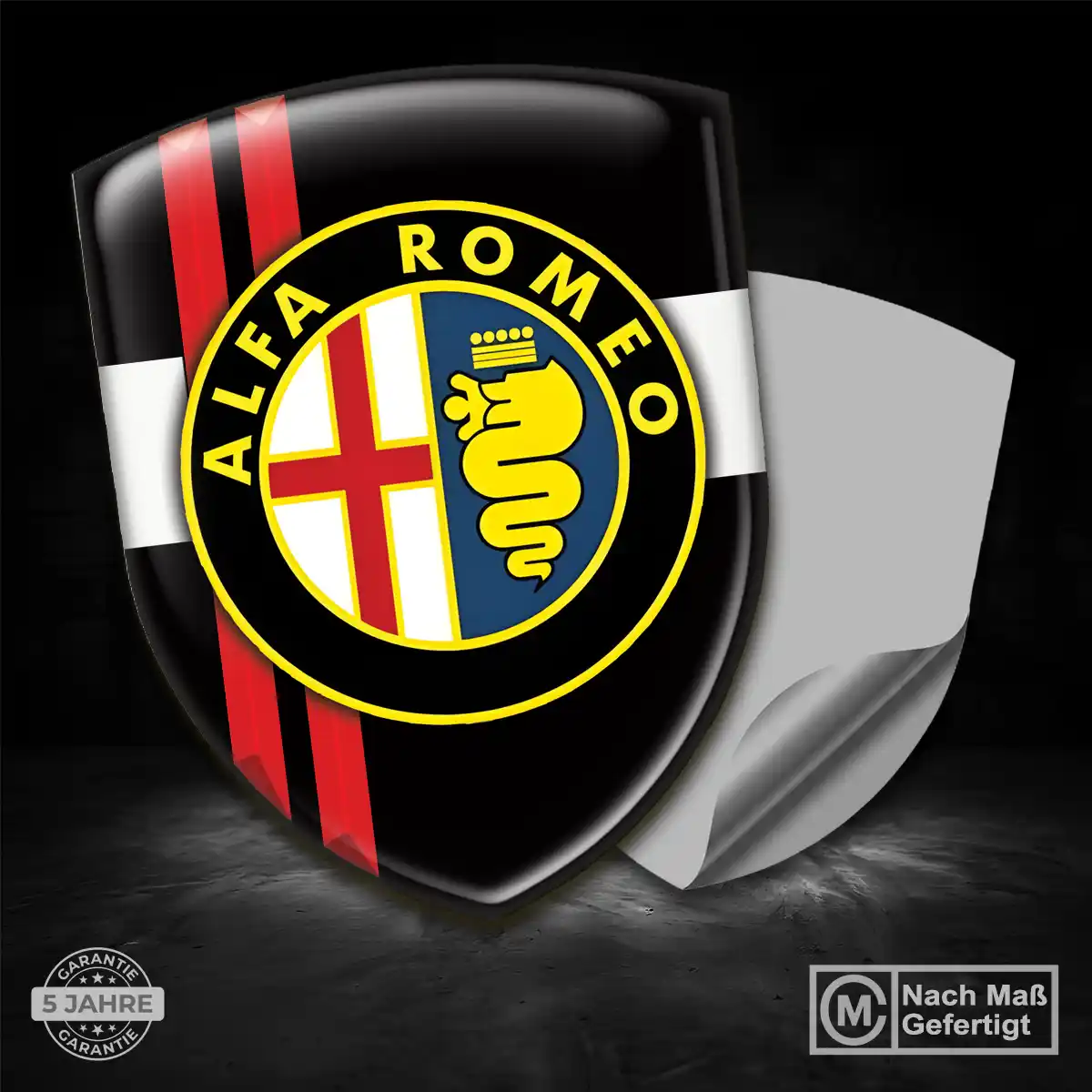 Alfa Romeo 3D Gel Aufkleber Emblem Stilvolles Design