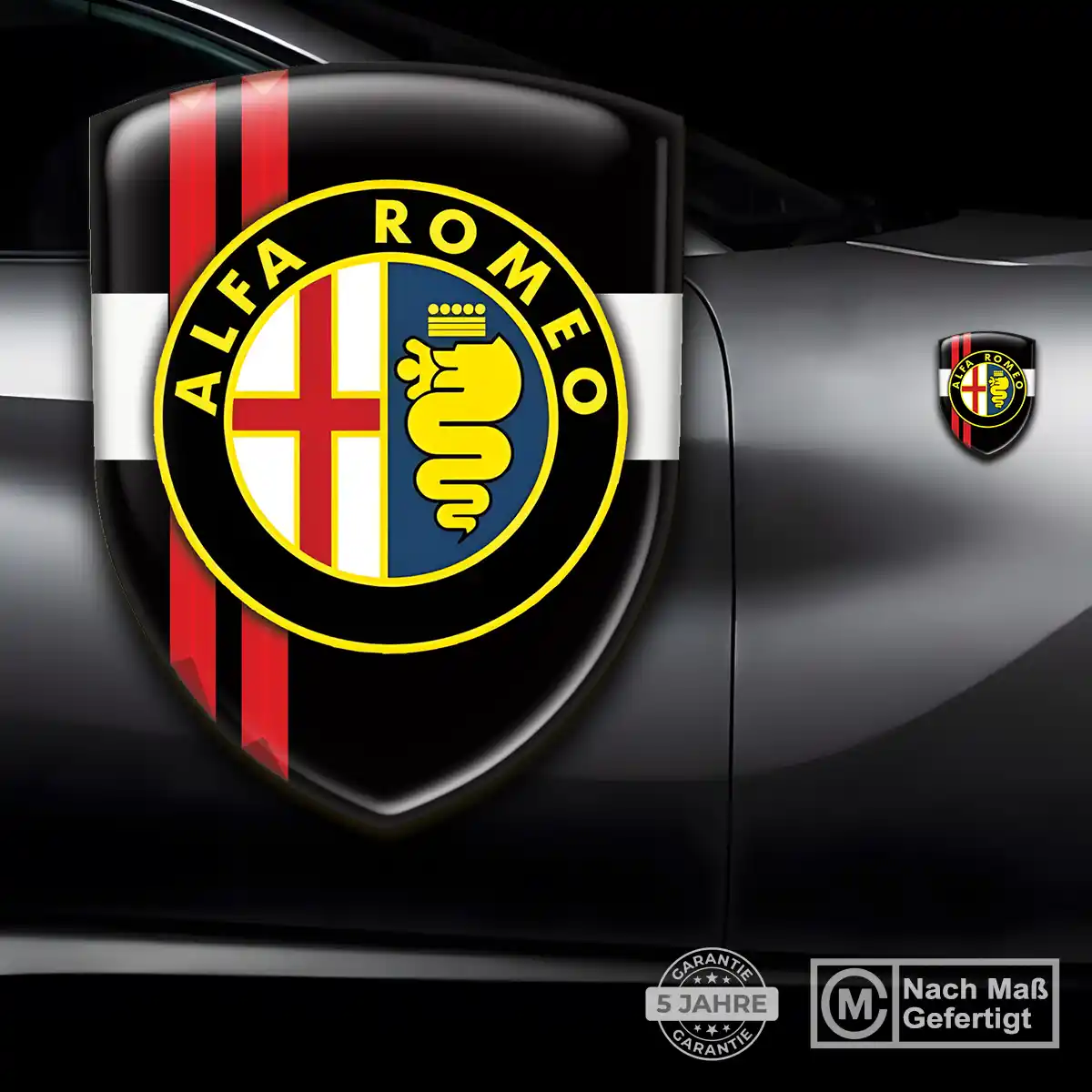 Alfa Romeo 3D Gel Aufkleber Emblem Stilvolles Design