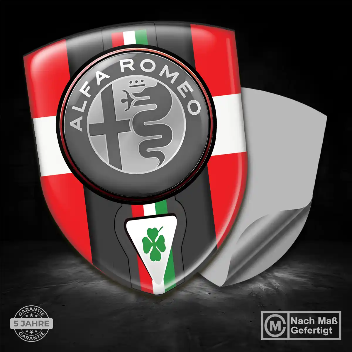 Alfa Romeo 3D Gel Aufkleber Embleme Auto Hochwertiges Harz