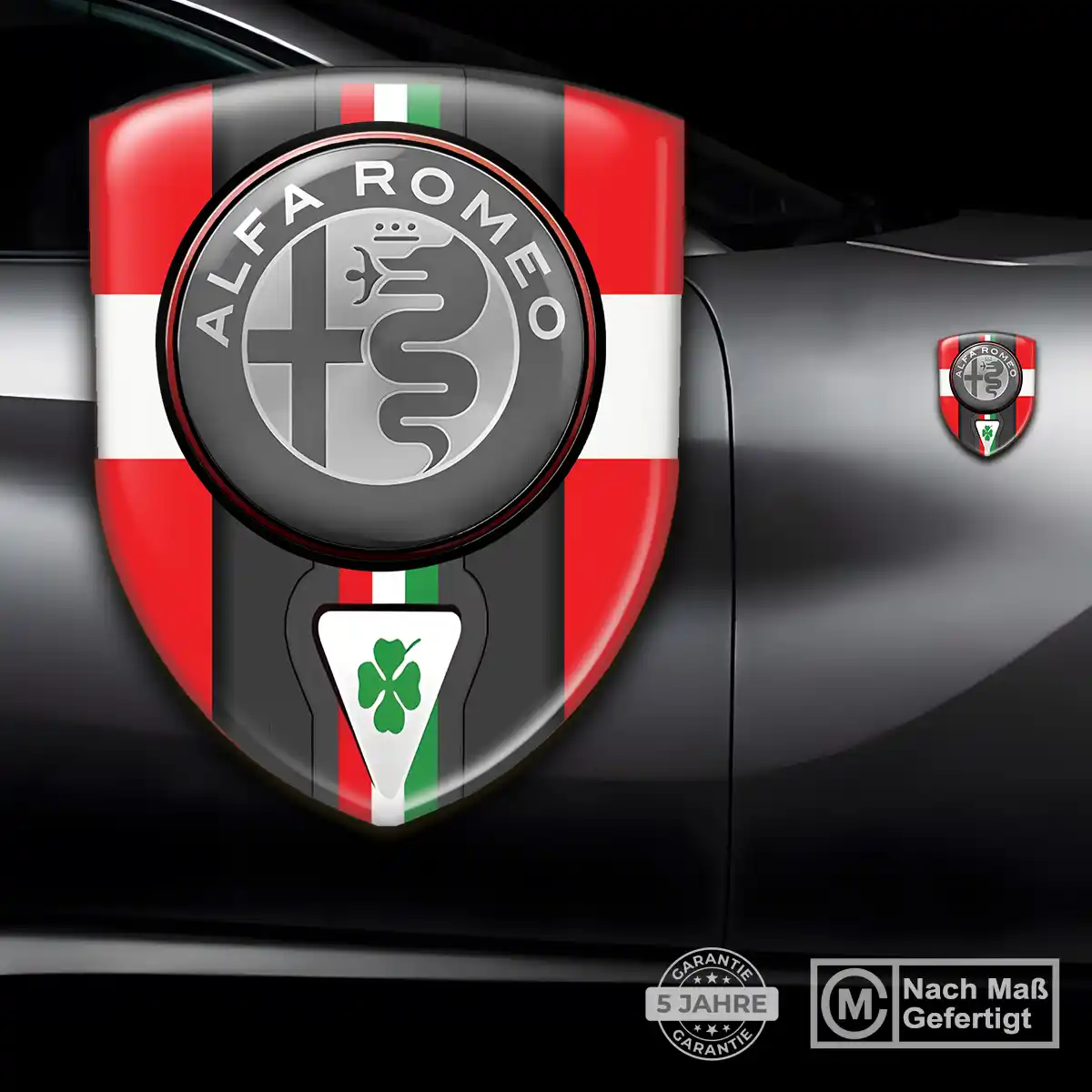 Alfa Romeo 3D Gel Aufkleber Embleme Auto Hochwertiges Harz