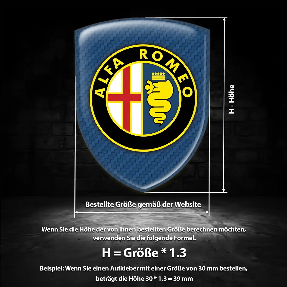 Alfa Romeo 3D Gel Aufkleber Embleme Auto Hohe Qualität