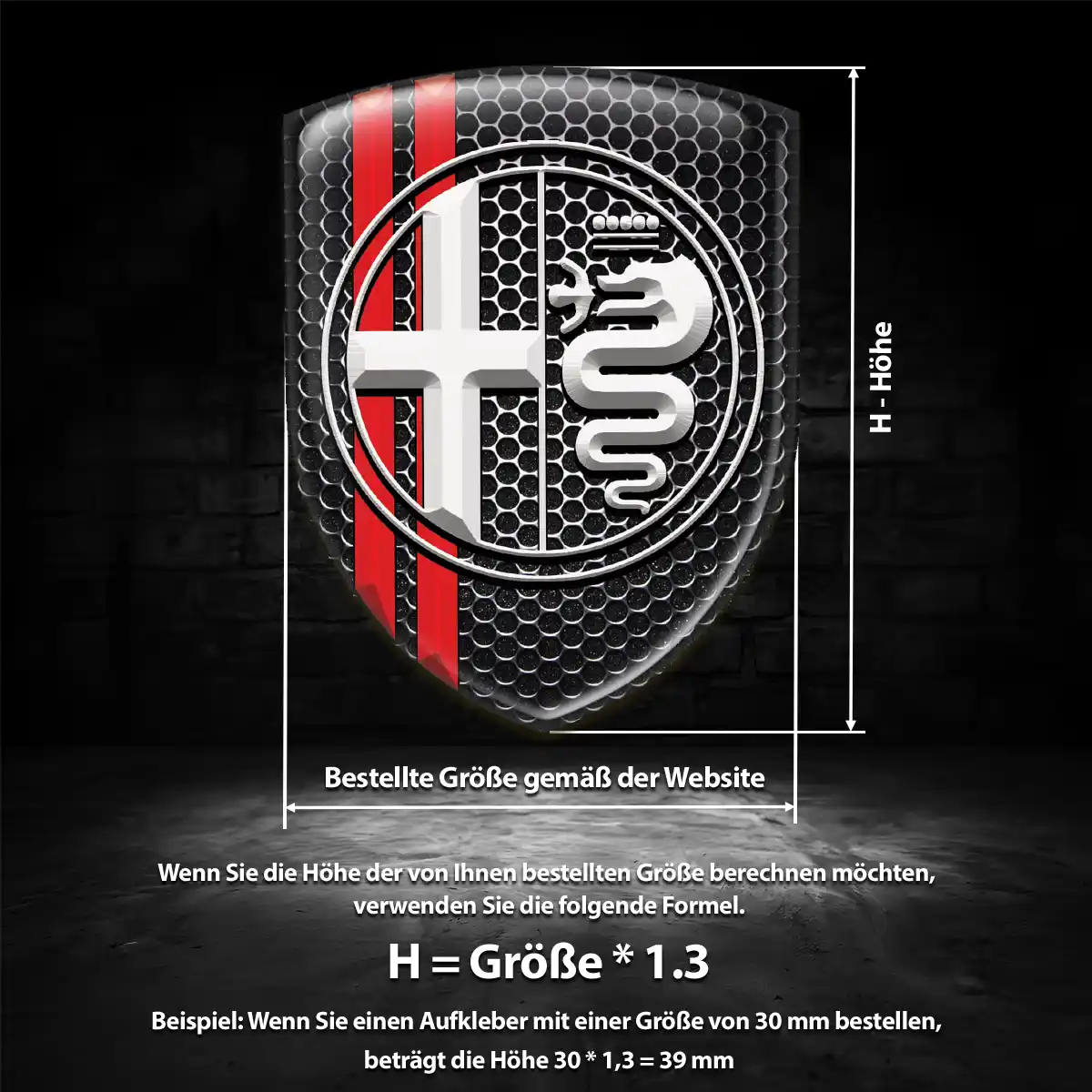 Alfa Romeo 3D Gel Aufkleber Embleme Auto Limitierte Auflage