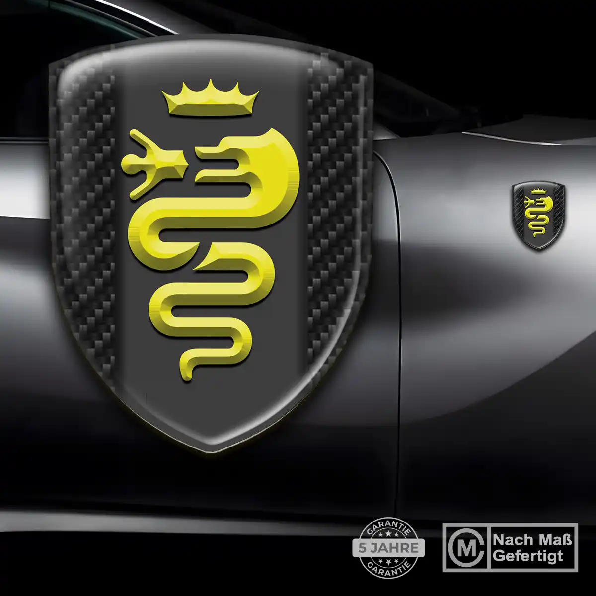 Alfa Romeo 3D Gel Aufkleber Embleme Auto Premium-Edition