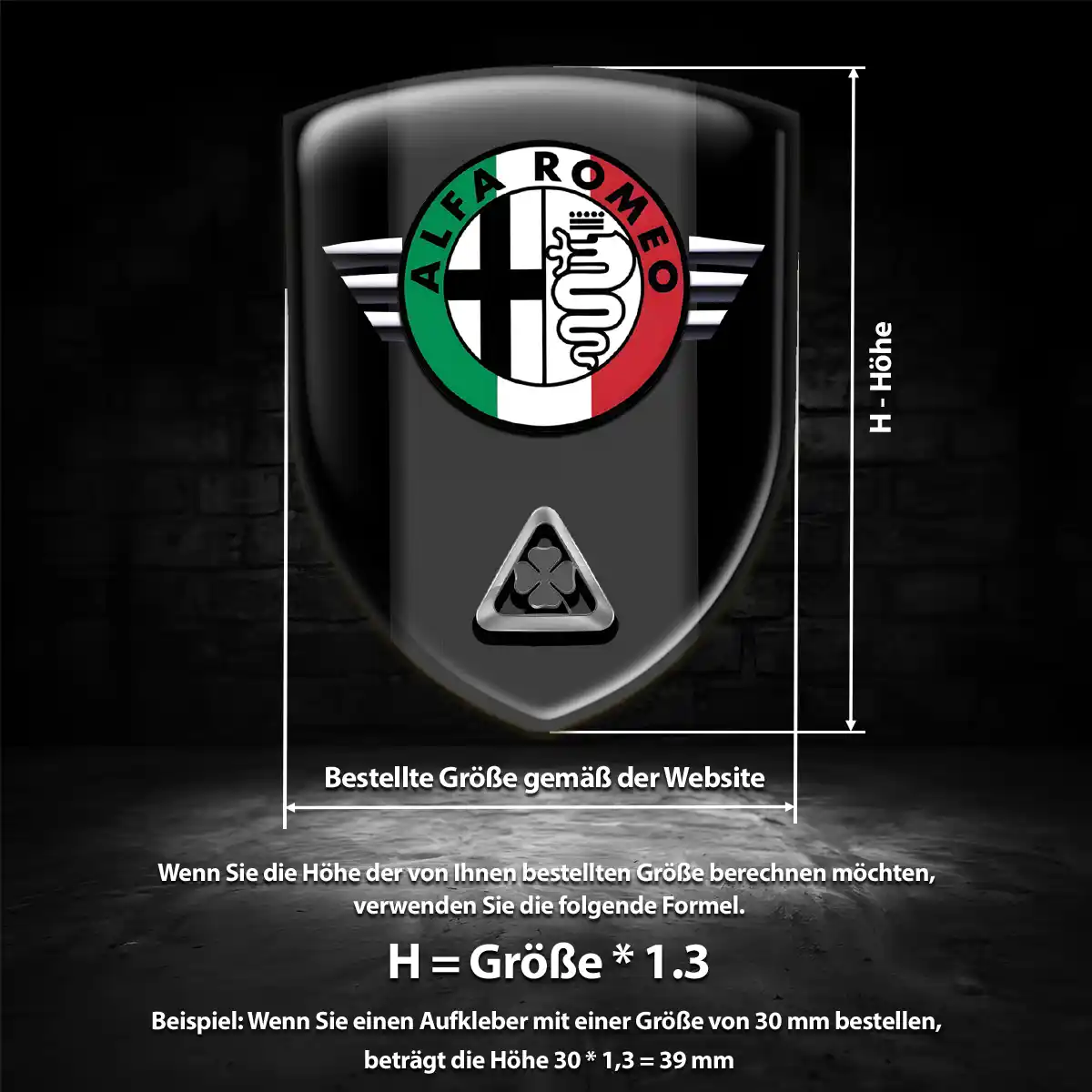 Alfa Romeo 3D Gel Aufkleber Embleme Auto Premiumqualität