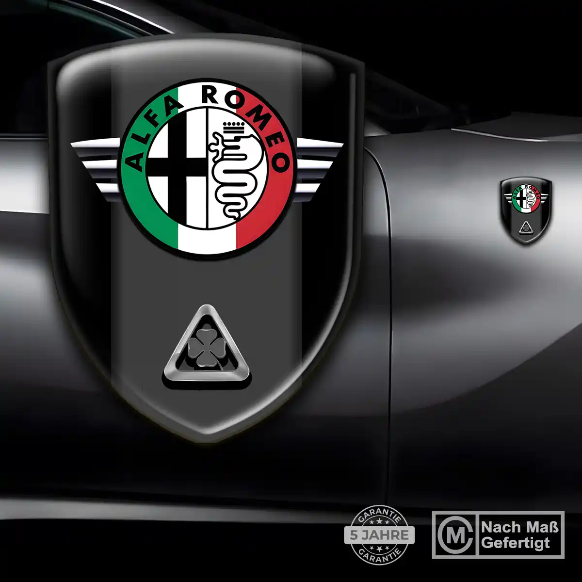 Alfa Romeo 3D Gel Aufkleber Embleme Auto Premiumqualität
