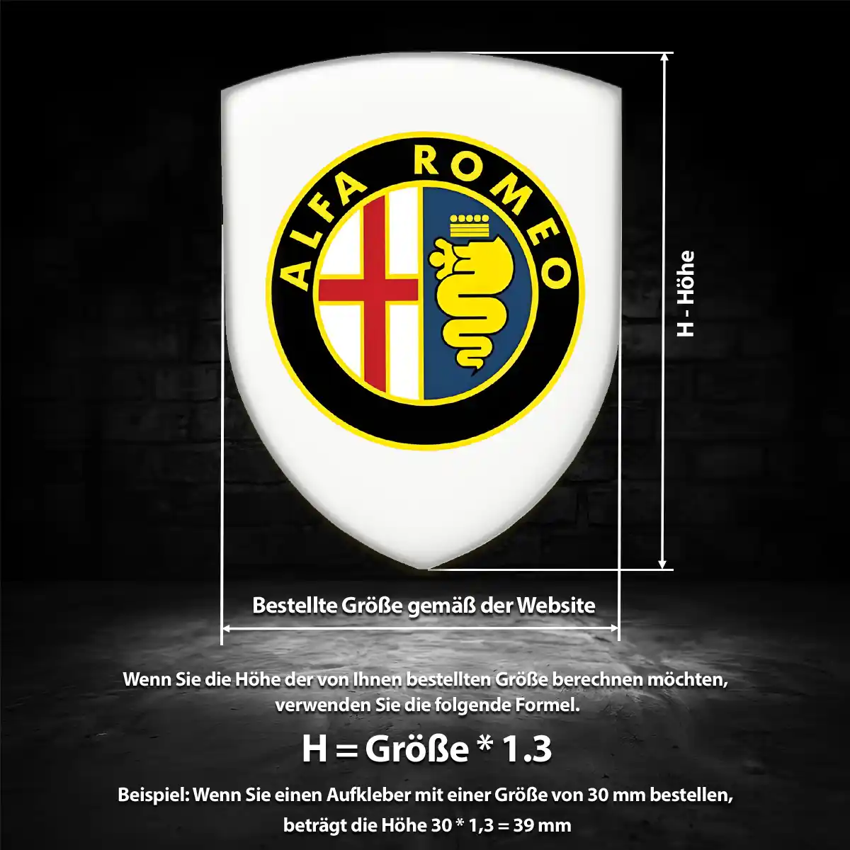 Alfa Romeo 3D Gel Aufkleber Embleme Auto Stilvolles Design