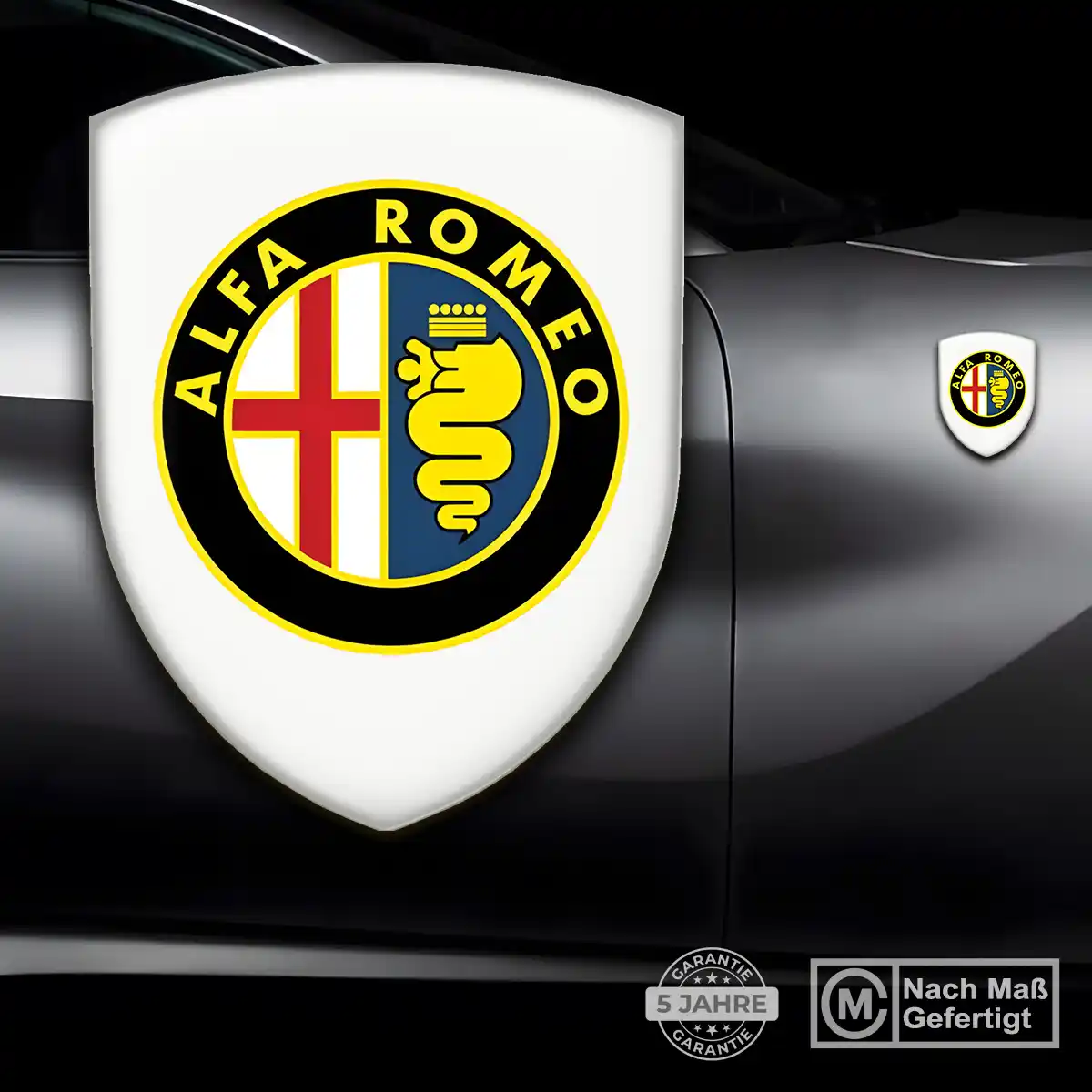 Alfa Romeo 3D Gel Aufkleber Embleme Auto Stilvolles Design