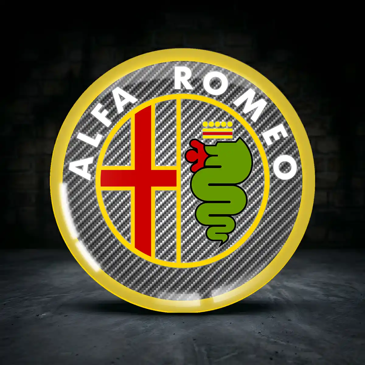 Alfa Romeo 3D Gel Aufkleber Embleme Luxus-Edition
