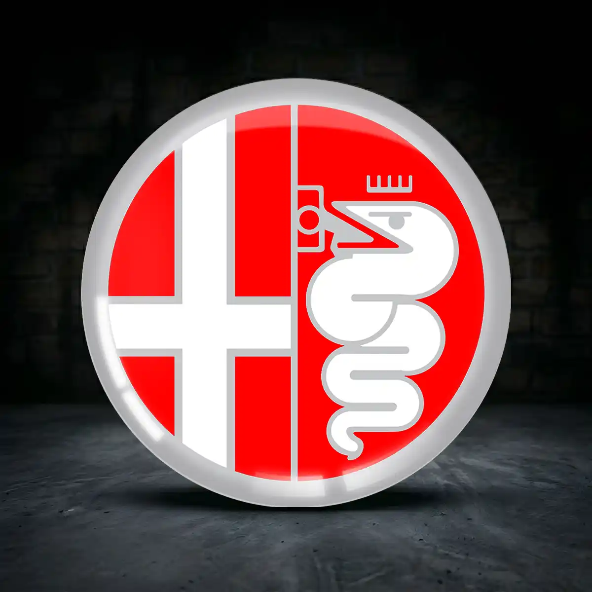 Alfa Romeo 3D Gel Aufkleber Embleme Premium-Edition