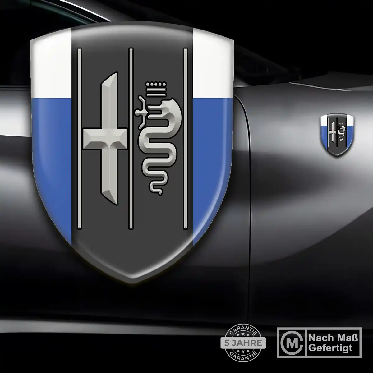 Alfa Romeo 3D Gel Aufkleber Hochwertiges Harz