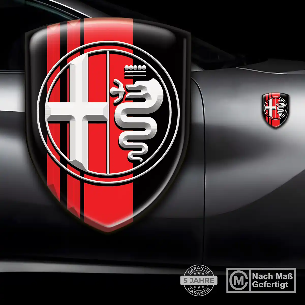 Alfa Romeo 3D Gel Aufkleber Luxus-Edition