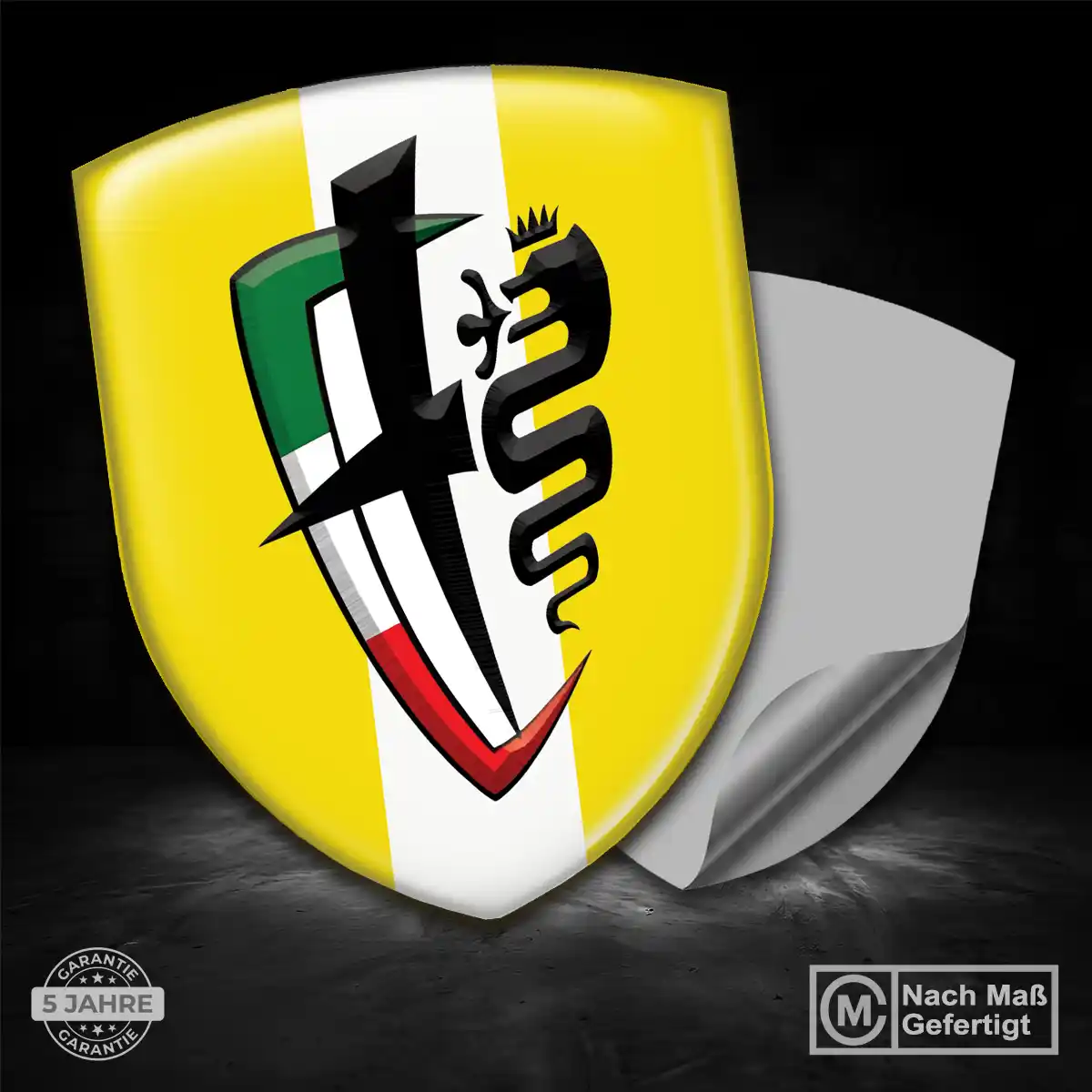 Alfa Romeo 3D Gel Aufkleber Premiumqualität