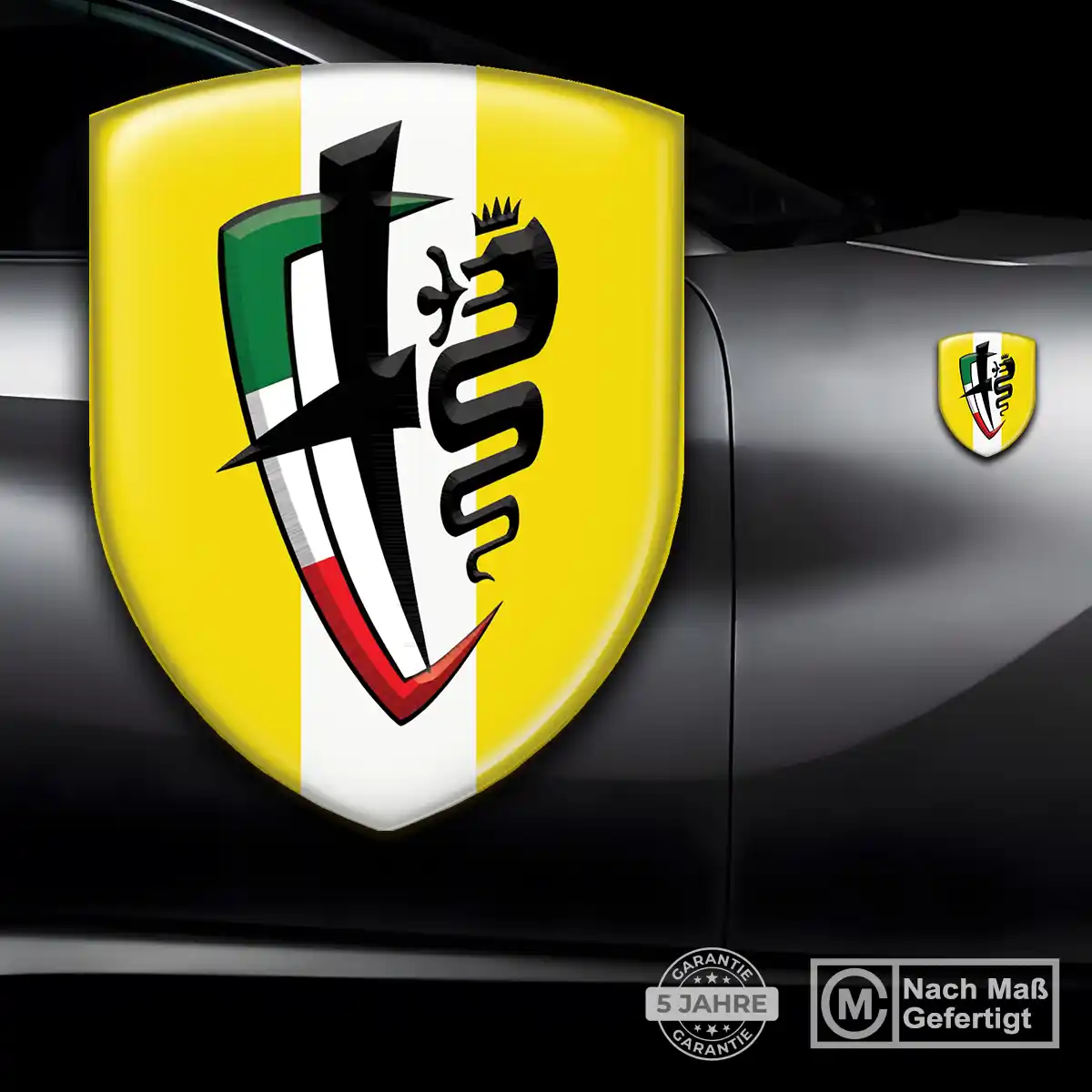 Alfa Romeo 3D Gel Aufkleber Premiumqualität