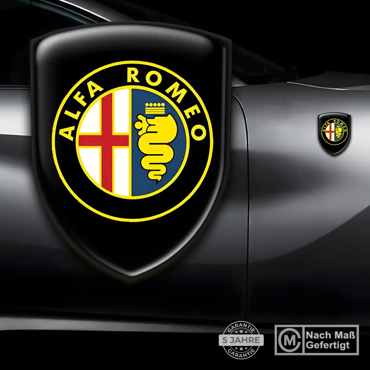 Alfa Romeo 3D Gel Aufkleber Silikon Auto Hochwertiges Harz