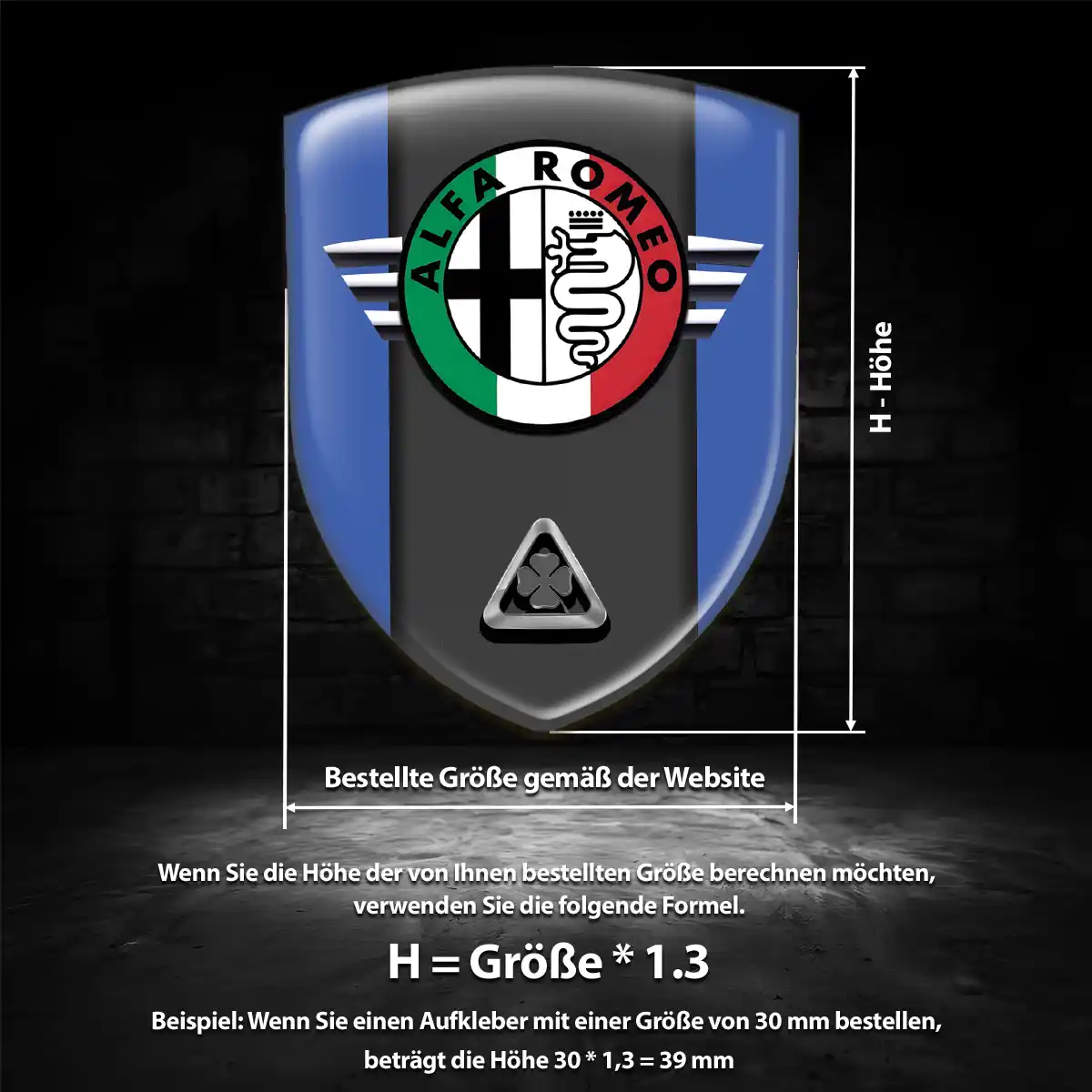 Alfa Romeo 3D Gel Aufkleber Silikon Auto Hohe Qualität