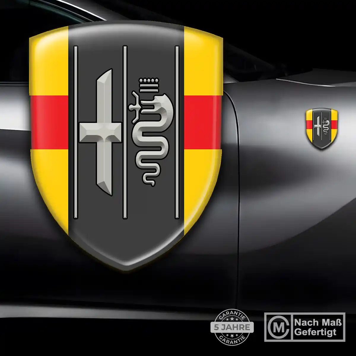 Alfa Romeo 3D Gel Aufkleber Silikon Premiumqualität