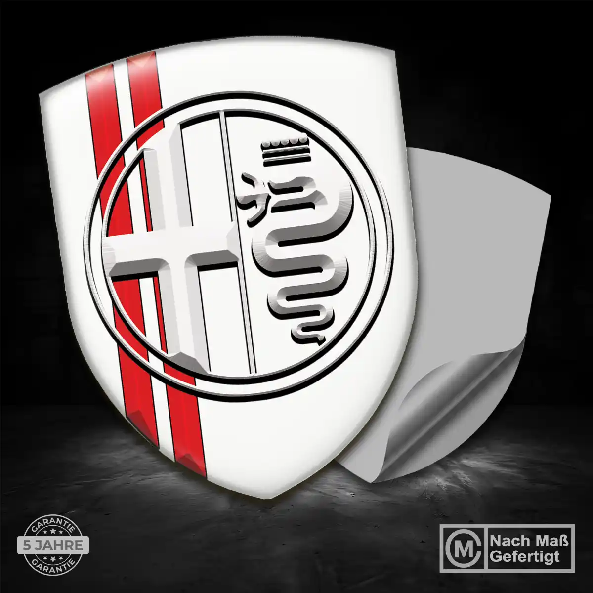 Alfa Romeo 3D Gel Aufkleber Silikon Stilvolles Design