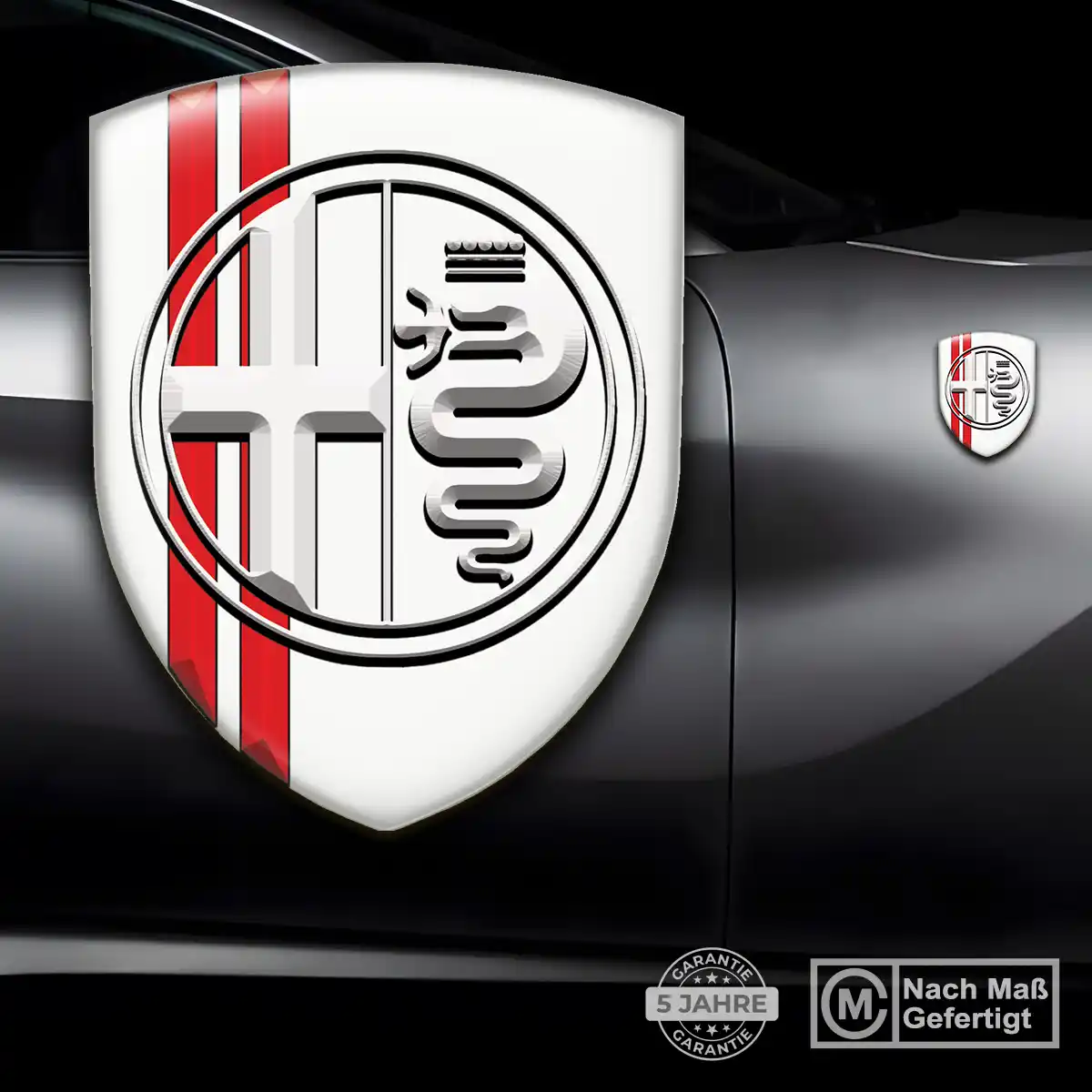 Alfa Romeo 3D Gel Aufkleber Silikon Stilvolles Design