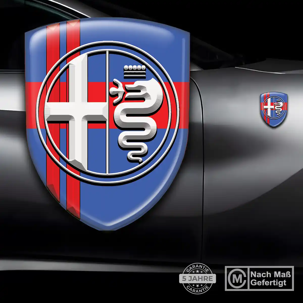 Alfa Romeo 3D Gel Aufkleber Stilvolles Design