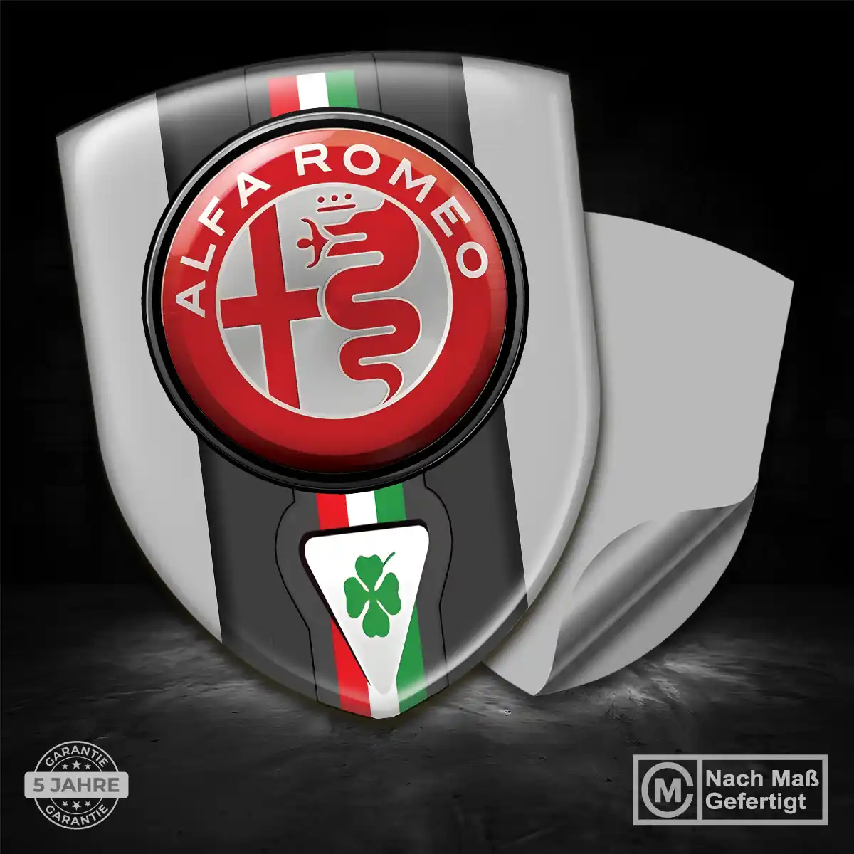 Alfa Romeo 3D Gel Aufkleber Wappen Auto Hohe Qualität