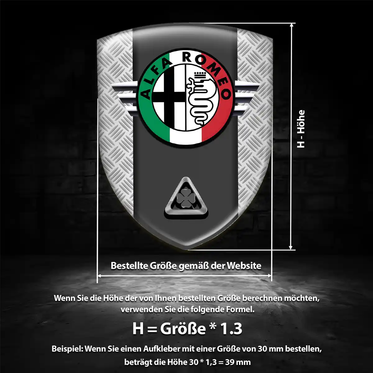 Alfa Romeo 3D Gel Aufkleber Wappen Auto Limitierte Auflage