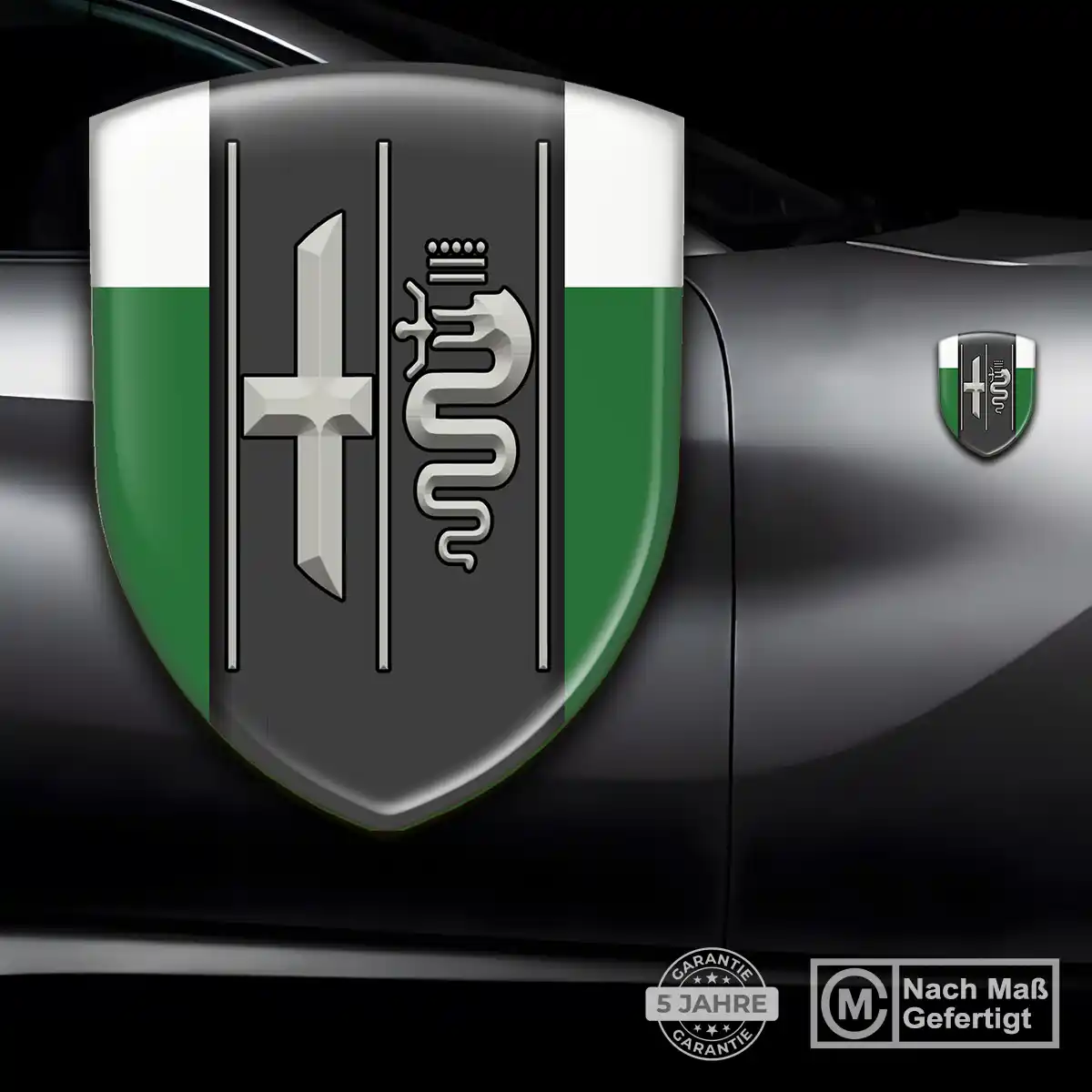 Alfa Romeo 3D Gel Aufkleber Wappen Auto Luxus-Edition