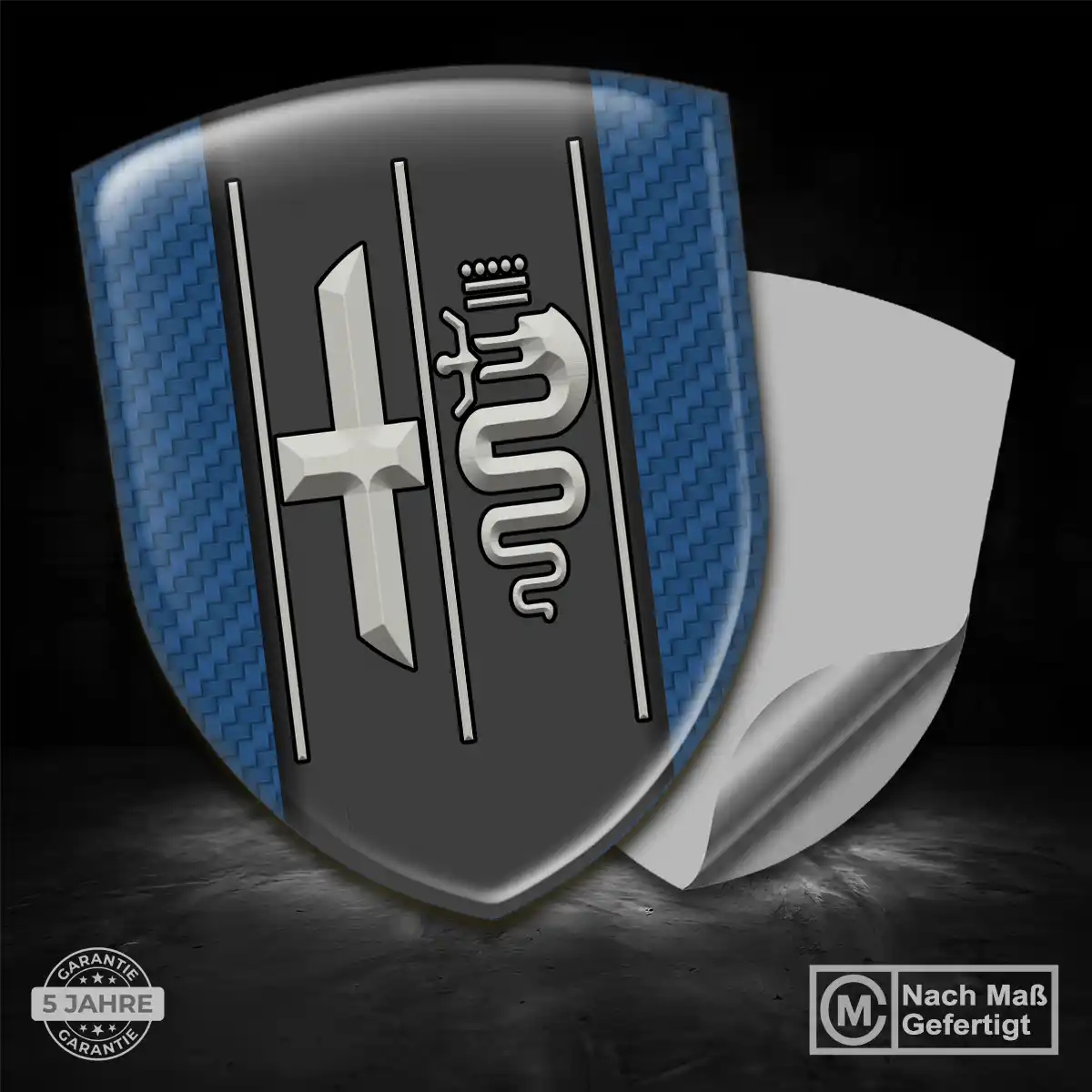 Alfa Romeo 3D Gel Aufkleber Wappen Auto Premiumqualität