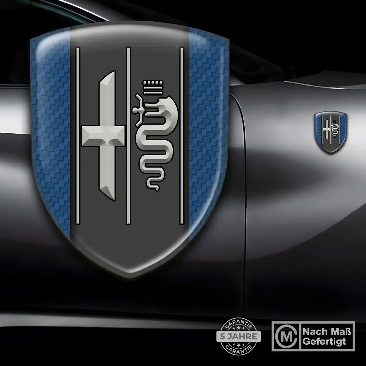 Alfa Romeo 3D Gel Aufkleber Wappen Auto Premiumqualität