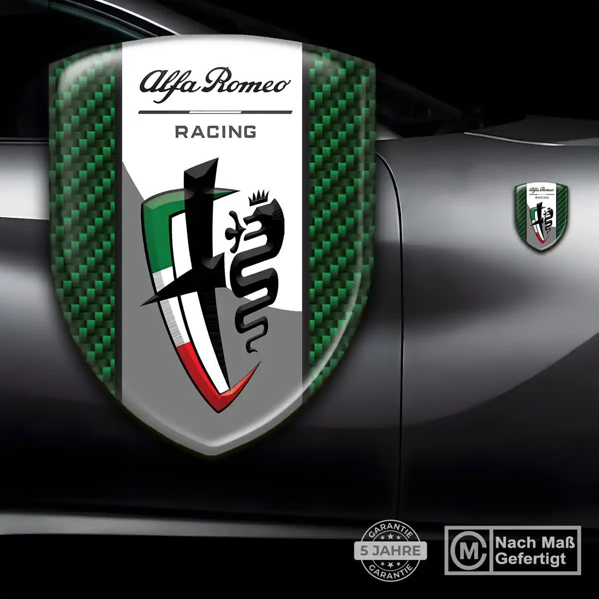 Alfa Romeo 3D Gel Aufkleber Wappen Auto Stilvolles Design