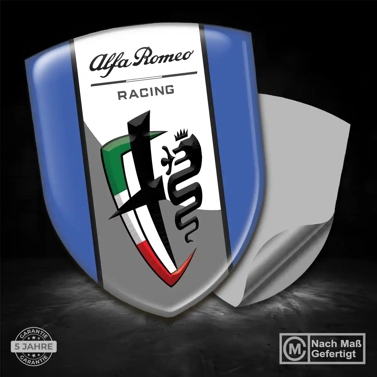 Alfa Romeo 3D Gel Aufkleber Wappen Premium-Edition