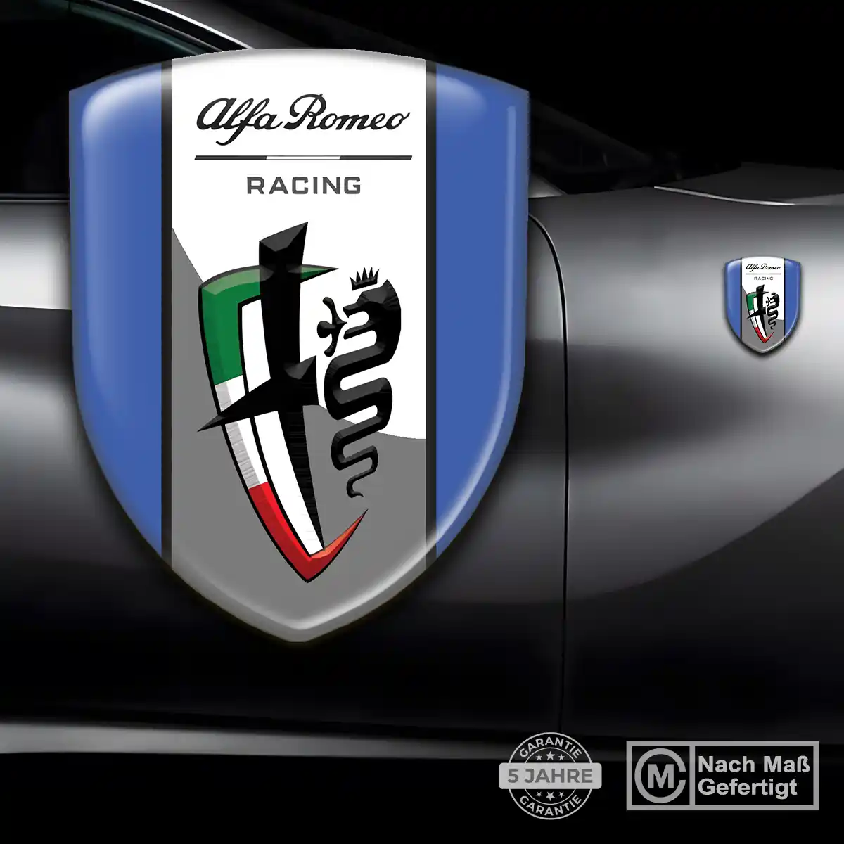 Alfa Romeo 3D Gel Aufkleber Wappen Premium-Edition