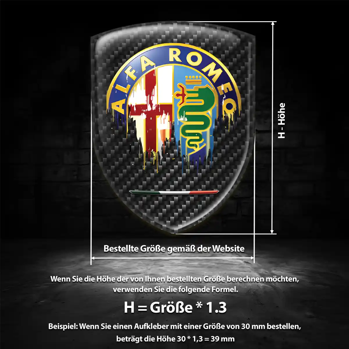 Alfa Romeo Aufkleber 3D Gel Emblem Auto Hohe Qualität